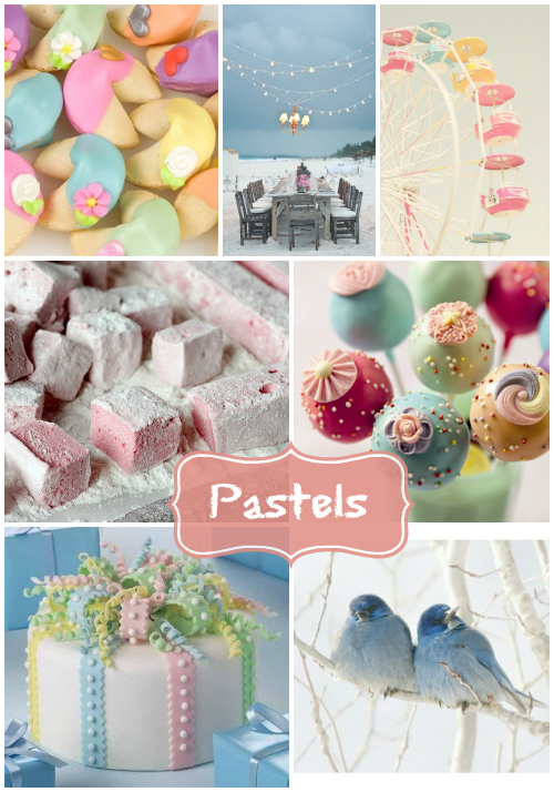 pastel color collage